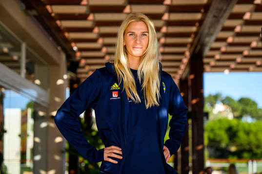Sofia Jakobsson pose for a portrait