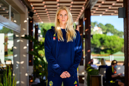 Sofia Jakobsson pose for a portrait