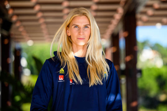 Sofia Jakobsson pose for a portrait