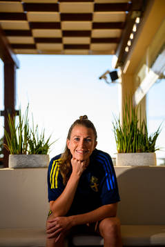 Emma Berglund pose for a portrait