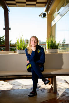 Goalkeeper Hedvig Lindahl pose for a portrait