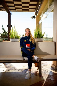 Kosovare Asllani pose for a portrait