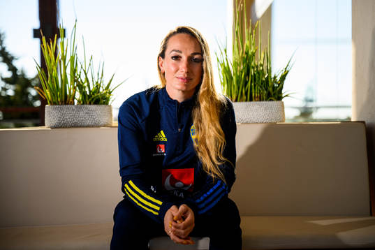 Kosovare Asllani pose for a portrait