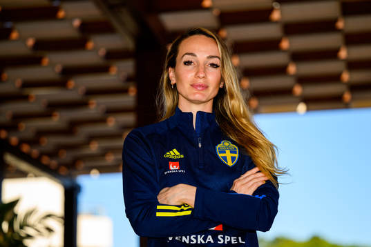 Kosovare Asllani pose for a portrait
