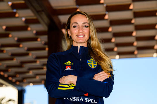 Kosovare Asllani pose for a portrait