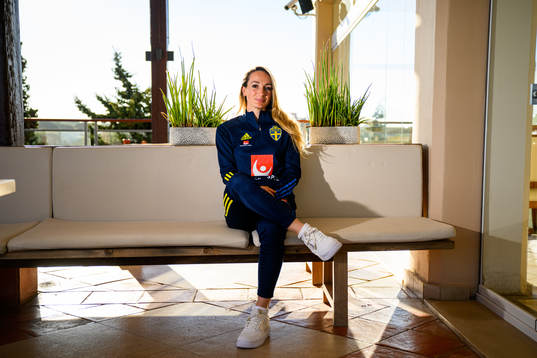 Kosovare Asllani pose for a portrait