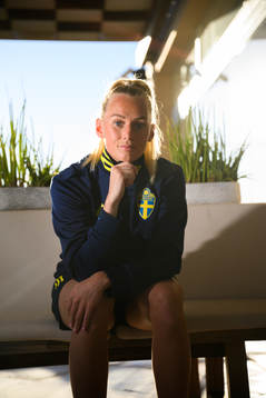 Stina Blackstenius pose for a portrait