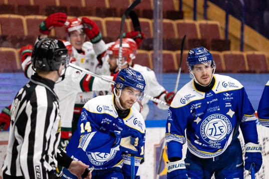 Leksands Oskar Lang och Matt Caito deppar
