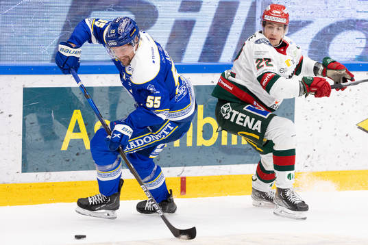 Leksands Jonas Ahnelöv och Frölundas Linus Nässén