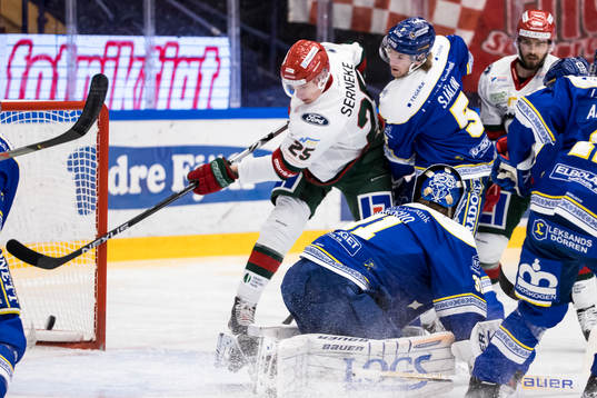 Frölundas Elmer Söderblom gör 0-1 bakom Leksands