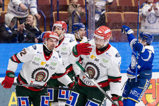 Frölundas Patrik Carlsson och Anders Grönlund deppar
