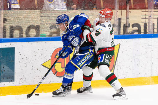 Leksands Patrik Zackrisson  och Frölundas Andreas Borgman