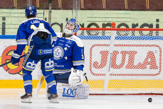 Leksands målvakt Kasimir Kaskisuo deppar