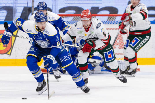 Leksands Max Veronneau och Frölundas Filip Johansson