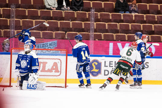 Leksands målvakt Kasimir Kaskisuo och Leksands Max