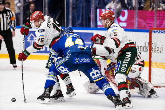 Frölundas Anders Grönlund och Leksands Carter Ashton och