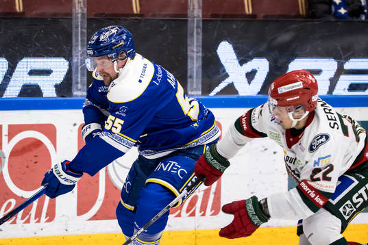 Leksands Jonas Ahnelöv och Frölundas Linus Nässén