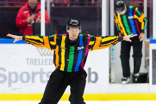 Domare Andreas Harnebring med bortdömt mål