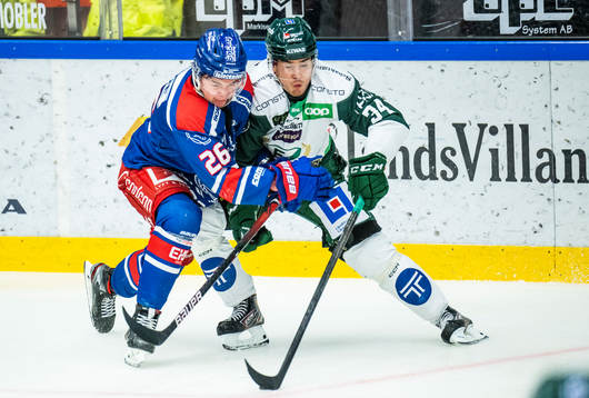 Oskarshamns Lukas Pilö och Färjestads Michael Lindqvist