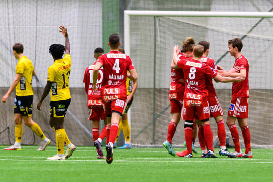 Skövdes spelare jublar