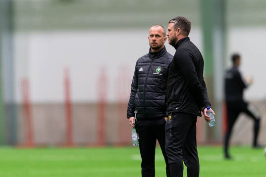 Skövdes tränare Tobias Linderoth och Elfsborgs manager