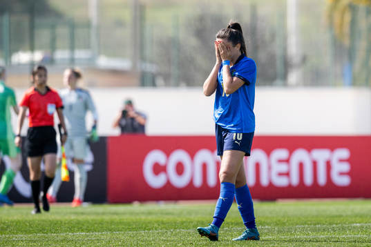 Christina Girelli of Italy looks dejected