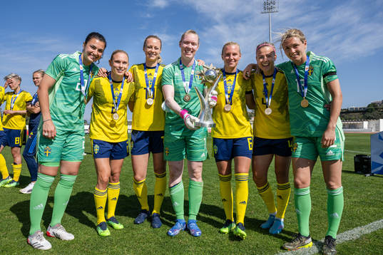 Goalkeeper Zecira Musovic, Jonna Andersson , Amanda