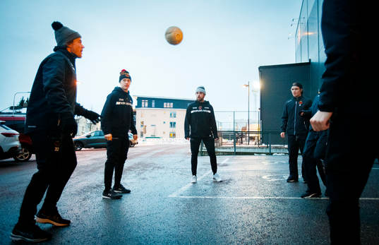 Luleåspelarna värmer upp