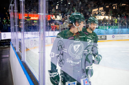 Färjestads Lucas Forsell och Linus Johansson