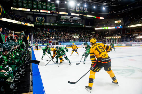 under ishockeymatchen i SHL mellan Färjestad och
