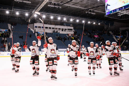 Malmö Redhawks spelare jublar