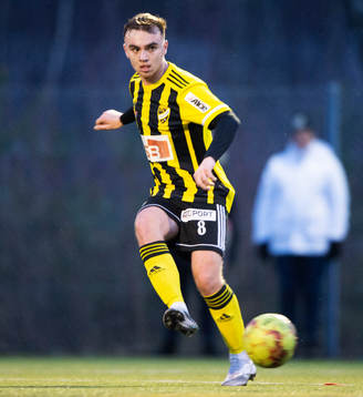 IFK Hässleholms Ludwig Hegdal i träningsmatchen mellan