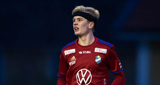 Östers Simon Wibrån i träningsmatchen mellan IFK