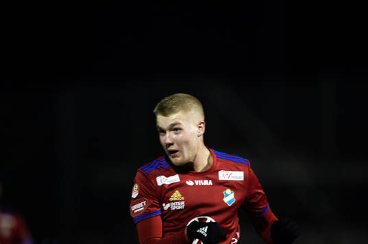 Östers Dennis Svernfors i träningsmatchen mellan IFK