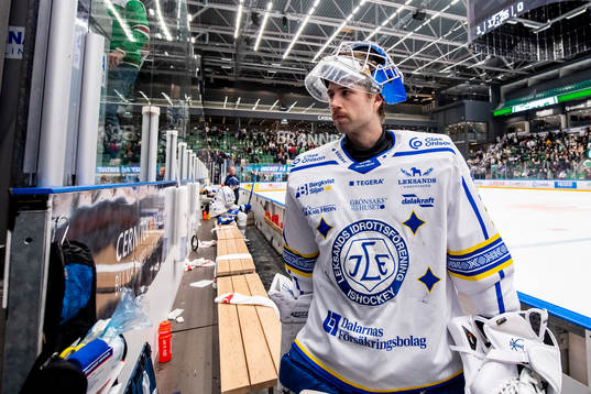 Leksands målvakt Kasimir Kaskisuo deppar