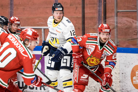 s Hunter Shinkaruk och Moras Axel Bergkvist