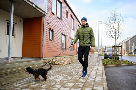 GAIS Gustav Lundgren med sin hund Harry
