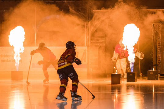 Djurgårdens spelare gör entré