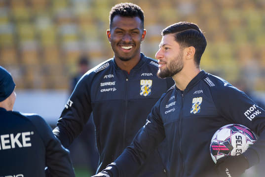 Bernardo Vilar innan fotbollsmatchen i Svenska Cupen mellan