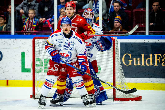 Malmö Redhawks Carl Söderberg mot Oskarshamns Brian