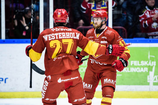 Malmö Redhawks Joakim Ryan jublar
