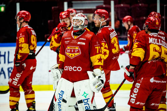 Malmö Redhawks målvakt Daniel Marmenlind deppar med