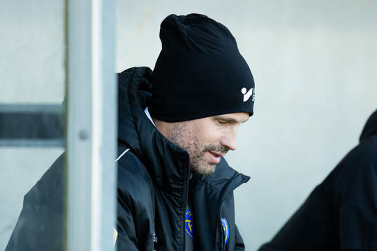Falkenbergs tränare Christoffer Andersson innan
