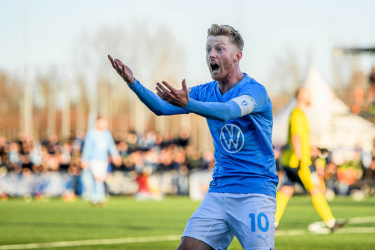 Malmö FFs Anders Christiansen reagerar