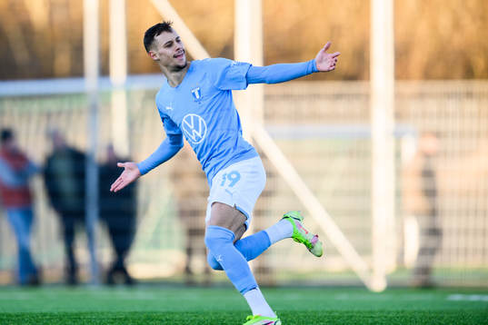 Malmö FFs Veljko Birmancevic jublar