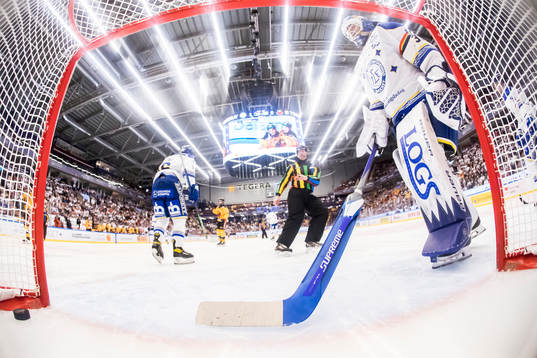 Leksands målvakt Axel Brage deppar