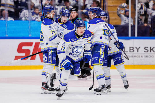 Leksands Linus Andersson jublar