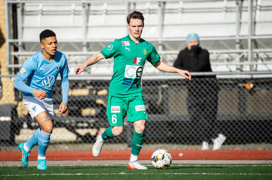 Malmö FFs Romain Gall och BK Olympics Axel Sjöberg