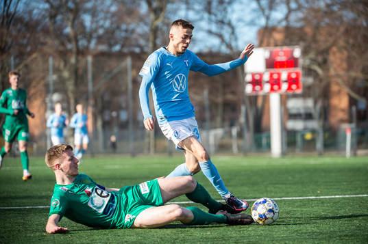 BK Olympics Axel Håkansson och Malmö FFs Patriot Sejdiu