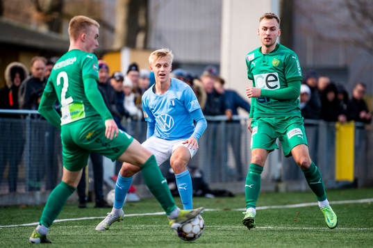 Malmö FFs Ludvig Nicklasson mot BK Olympics Totte